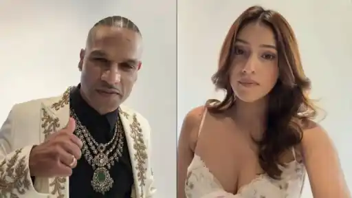 RJ Mahvash and Shikhar Dhawan