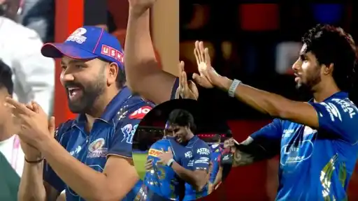Tilak Varma celebration with Rohit Sharma