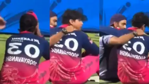 Vaibhav Sooryavanshi crying after RR's Qualifier 2 defeat against GT in IPL 2026 despite a heroic batting knock