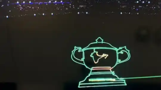 Wrong map of India displayed on IPL trophy during laser show at RCB vs GT IPL 2026 Qualifier match