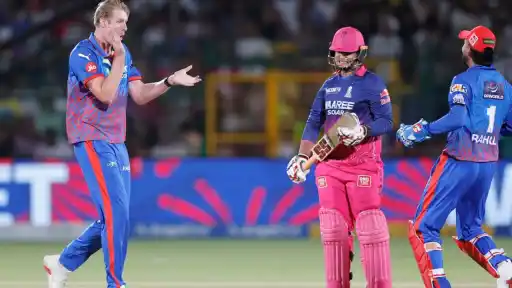RR vs DC मैच में वैभव सूर्यवंशी को आउट करने के बाद काइल जैमीसन का आक्रामक सेंड-ऑफ