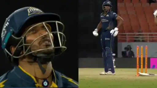 Sai Sudharsan gets hit-wicket again during GT vs RR Qualifier 2 IPL 2026 — watch video