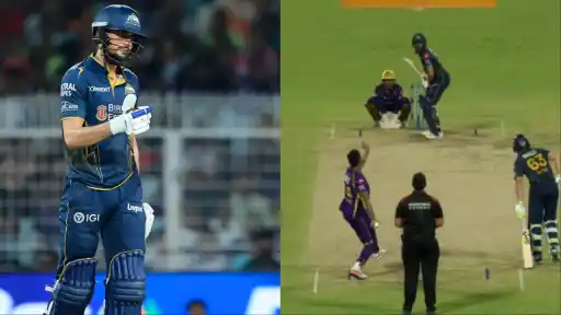 Shubman Gill mid-drive smashing Sunil Narine for a six during KKR vs GT IPL 2026 at Eden Gardens, Kolkata