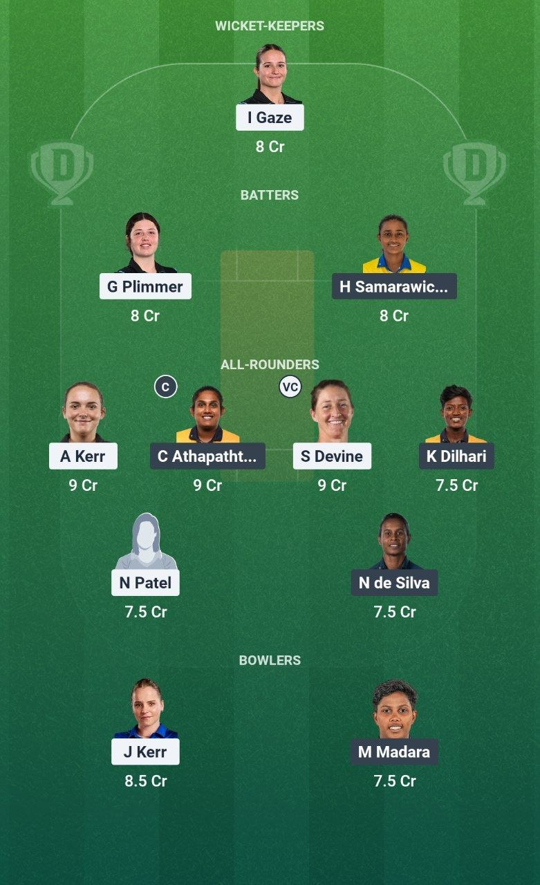 NZ-W vs SL-W Match 7 Dream11 Team