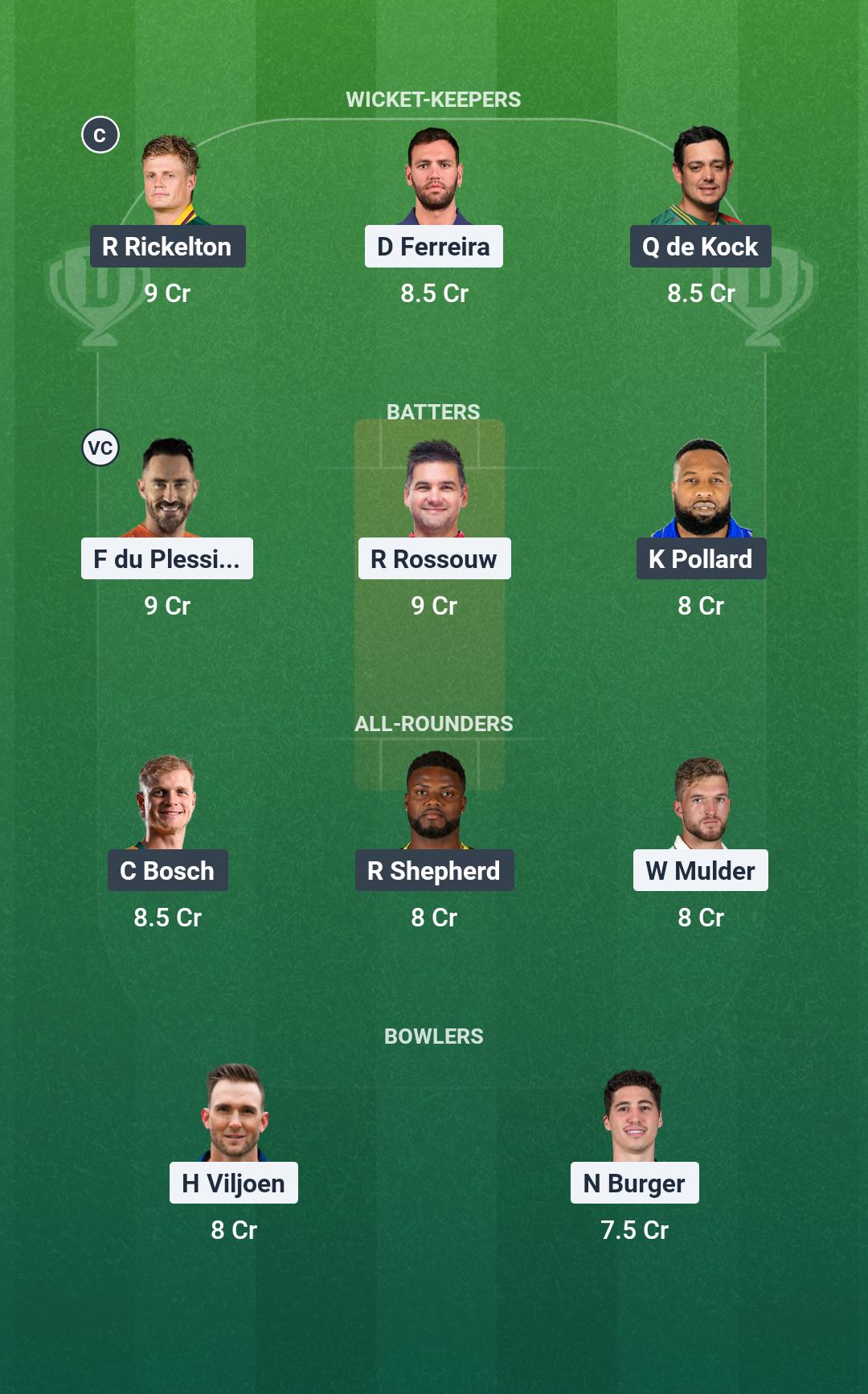 TEX vs NY Match 7 Dream11 Team
