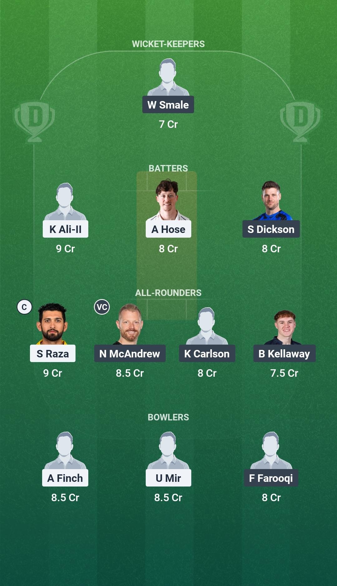 WOR vs GLA Match 38 Dream11 Team