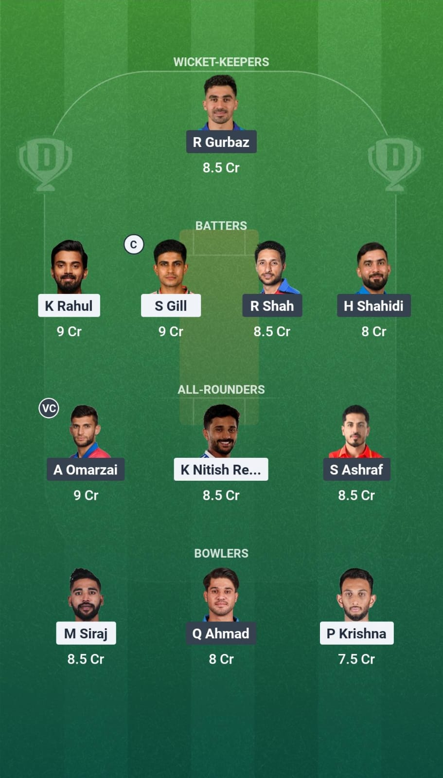 IND vs AFG 1st Test Dream11 Team