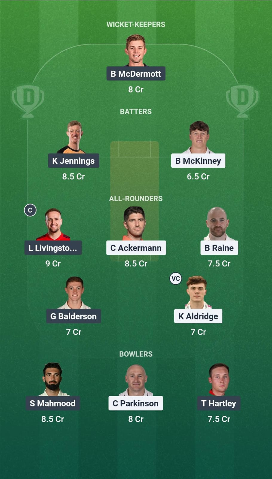 DUR vs LAN Match 52 Dream11 Team