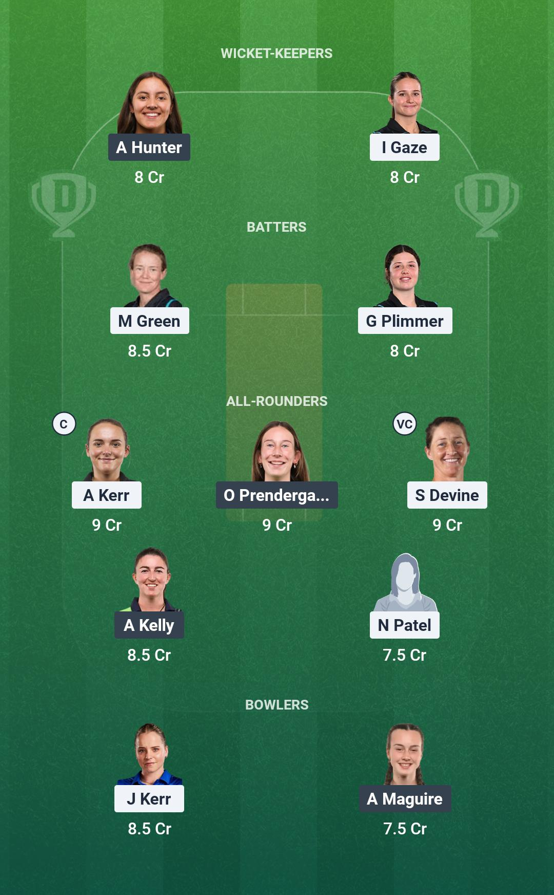 NZ-W vs IRE-W Match 13 Dream11 Team