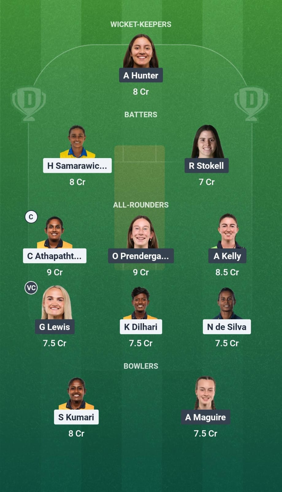 SL-W vs IRE-W Match 20 Dream11 Team