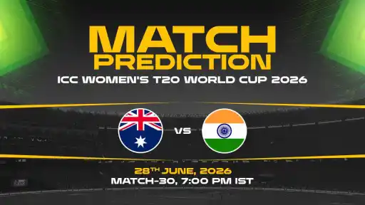 AUS-W vs IND-W Match Prediction ICC Women's T20 World Cup 2026 Match 30 — IND-W Favourites Expert Prediction & Toss Tip