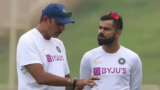 Ravi Shastri speaking about the biggest myth about Virat Kohli saying he is totally opposite off the field