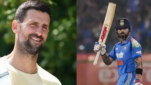 Novak Djokovic at Wimbledon 2026 press conference revealing his bond with Virat Kohli — "want to play tennis and cricket" invitation