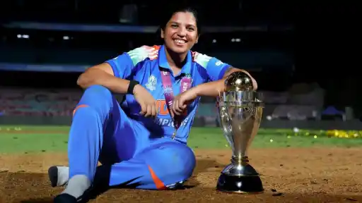Richa Ghosh batting for India at the Women's T20 World Cup 2026
