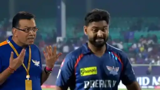 Rishabh Pant and Sanjiv Goenka meeting