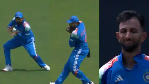 Rohit Sharma takes three stunning catches at first slip off the bowling of Prasidh Krishna vs Afghanistan