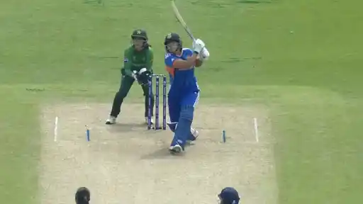 Shafali Varma's first ball six