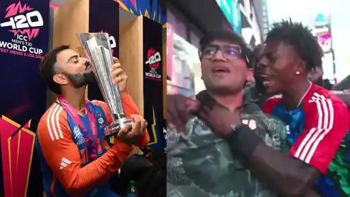 Streamer Speed reacting to Virat Kohli's World Cup win during a live FIFA World Cup 2026 stream