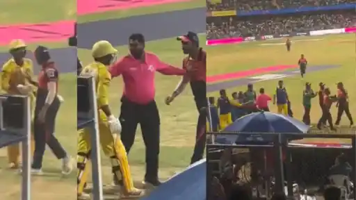 Tushar Deshpande and Gaurav Jathar involved in heated on-field argument during T20 Mumbai League Final