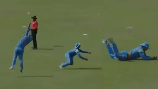 Vaibhav Sooryavanshi taking a stunning diving catch to dismiss Afghanistan batter for a duck
