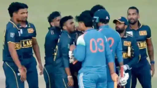 Vaibhav Suryavanshi and Vishen Halambage altercation