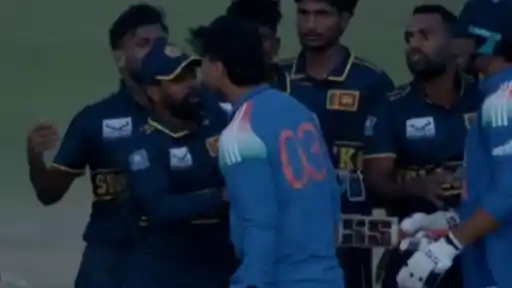 Vishen Halambage of Sri Lanka A involved in a physical altercation with Vaibhav Sooryavanshi after the Super Over finish in Dambulla — Instagram account status 2026