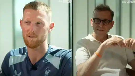 Ben Stokes visibly emotional speaking to Michael Atherton about feeling frustrated and disappointed following the viral nightclub saga fallout