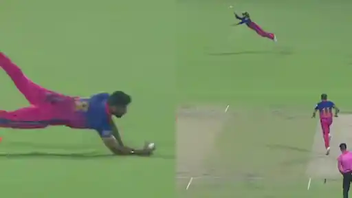 Geet Puri taking a stunning catch off Mohammed Shami's bowling during Bengal Pro T20 League 2026 — viral cricket moment