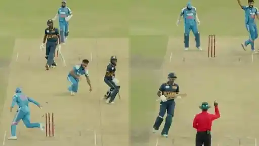 India A players celebrate after Arshad Khan's last-over collapse seals 8-run win vs Sri Lanka A — Tri Nation Series 2026 Dambulla
