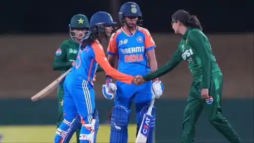India Women vs Pakistan Women Women's T20 World Cup 2024 Dubai — Arundhati Reddy celebrates wicket