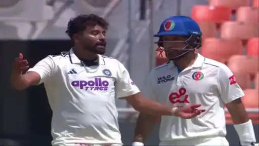 Mohammed Siraj and Rahmat Shah in verbal altercation during IND vs AFG one-off Test