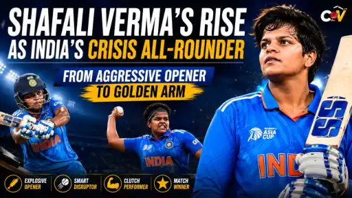 Shafali Verma in India jersey batting aggressively and bowling, crisis all-rounder transformation from explosive opener to golden-arm bowler