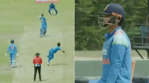 Vaibhav Suryavanshi walks back after being dismissed for 38 during India A vs Afghanistan A Tri Series 2026