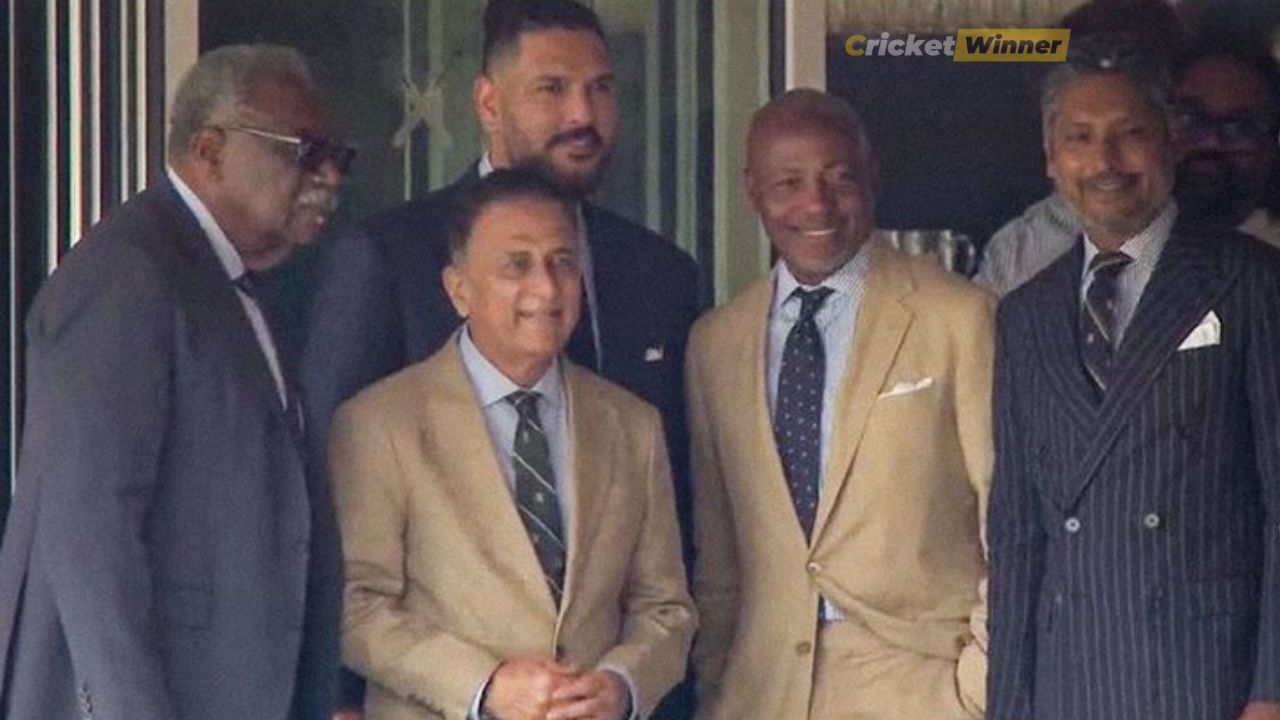 Farokh Engineer, Yuvraj Singh, and Sunil Gavaskar were also in attendance, along with cricket legends Brian Lara, Clive Lloyd, and Kumar Sangakkara.