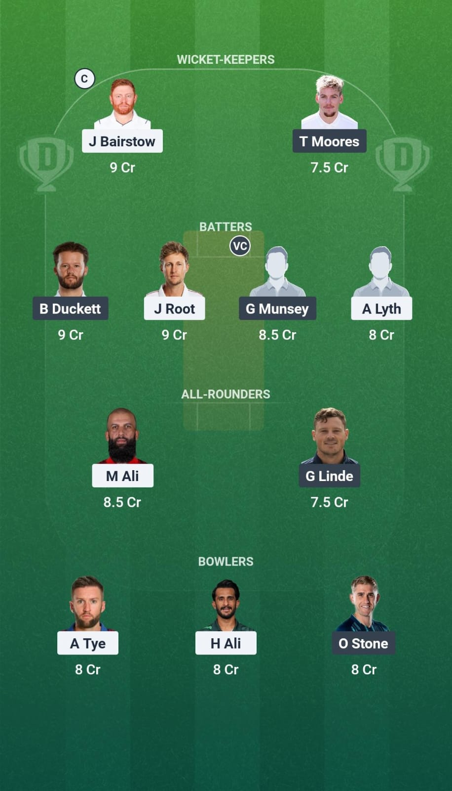 YOR vs NOT Match 106 Dream11 Team