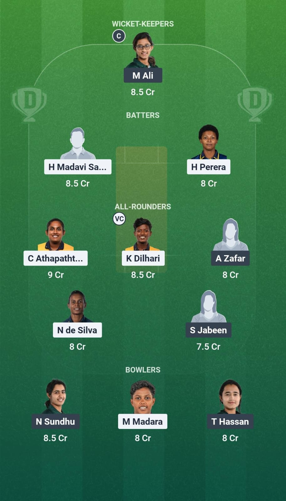 SL-W vs PAK-W 1st T20I Dream11 Team