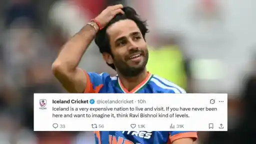 Iceland Cricket trolls Ravi Bishnoi