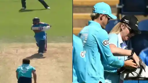 Jacob Bethell carrying an injured seagull off the field after Shreyas Iyer's shot hit it during ENG vs IND 2nd ODI at Cardiff