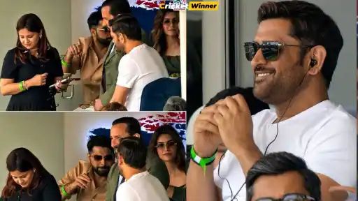 MS Dhoni with Sakshi Dhoni, Kriti Sanon and Saif Ali Khan spotted at Lord's during ENG vs IND 3rd ODI