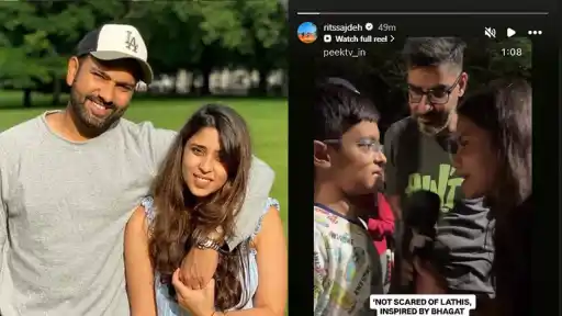 Rohit Sharma's wife Ritika Sajdeh shares the viral 'Not Scared' video from the CJP protest on her Instagram story
