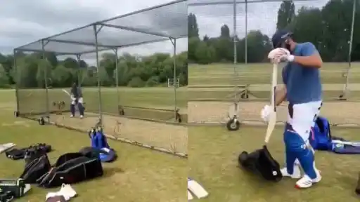 Rohit Sharma nets practice