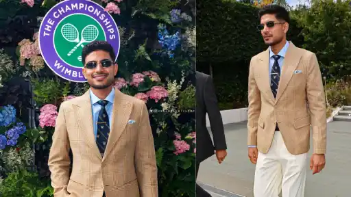 Shubman Gill in the Wimbledon Royal Box, joining Sachin Tendulkar, Virat Kohli and Rohit Sharma as Indian cricket captains honoured