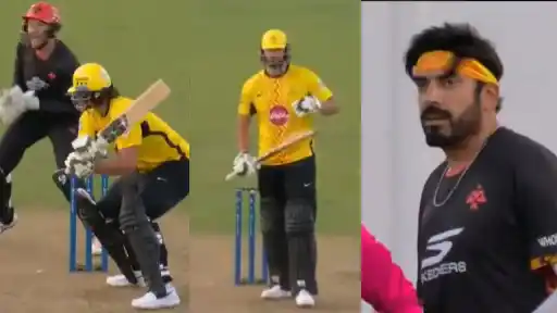 Tim David appeals for a no ball against Usman Tariq's bowling action, The Hundred 2026, Edgbaston