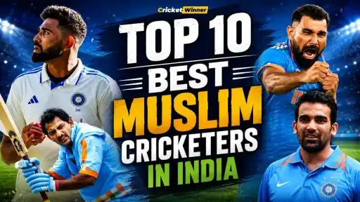 Complete ranked list of India's top 10 best Muslim cricketers featuring Mohammed Siraj