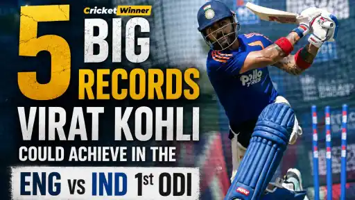 Virat Kohli in action for India, chasing five major ODI milestones against England in the 1st ODI at Edgbaston on July 14, 2026