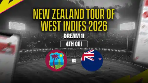 WI vs NZ Dream11 Prediction 4th ODI - Best Captain: Jayden Lennox. VC: Daryl Mitchell.
