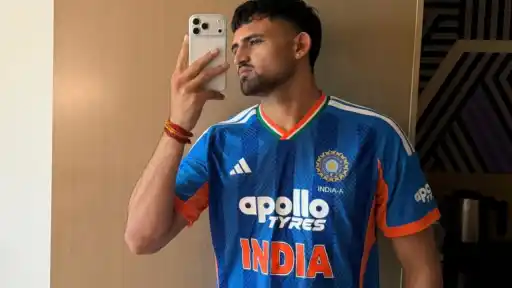 Ashok Sharma bowling for Gujarat Titans — his journey from Rampura to India's pace attack