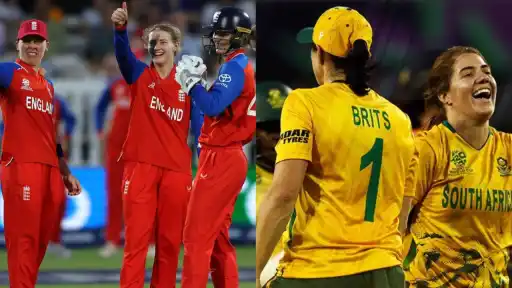 England and South Africa players in action ahead of the Women's T20 World Cup 2026 semi-final at The Oval, London