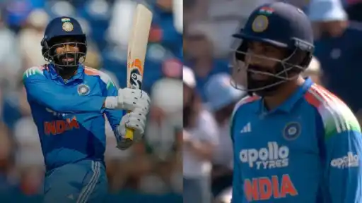 Jasprit Bumrah raises his bat after smashing Saqib Mahmood for 18 runs in one over during ENG vs IND 2nd ODI