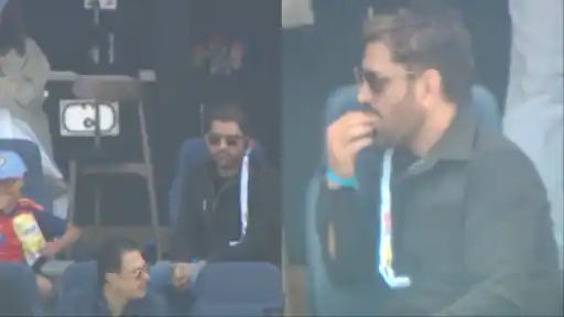 MS Dhoni spotted in the stands at Edgbaston during the England vs India 1st ODI